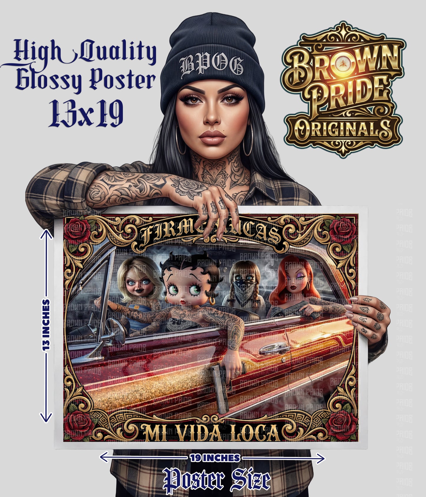 "Cholas Cruising" Premium Poster-19X13 Glossy Finish